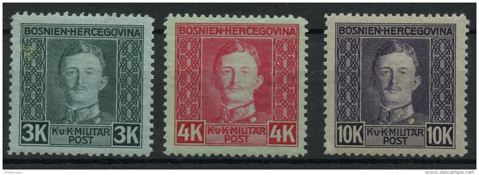 Bosnie Herzegovine (1917) N 135 A 137 (Charniere) - Bosnie-Herzegovine