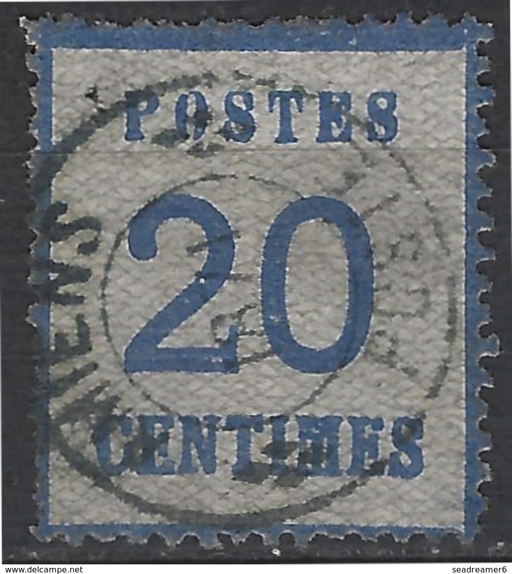 FRANCE Alsace Lorraine Occupation N°6,20c Oblitéré Cachet Provisoire D'AMIENS En Bleu Signé Calves - Otros & Sin Clasificación