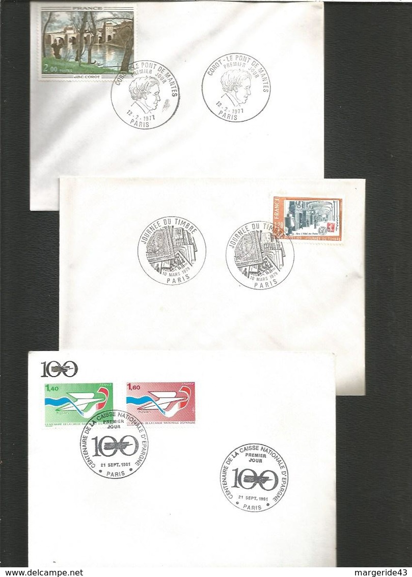 FRANCE LOT DE FDC TOUTES DIFFERENTES