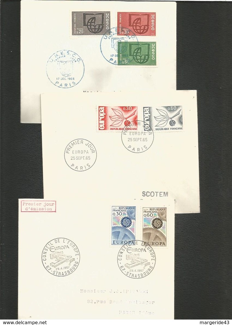 FRANCE LOT DE FDC TOUTES DIFFERENTES