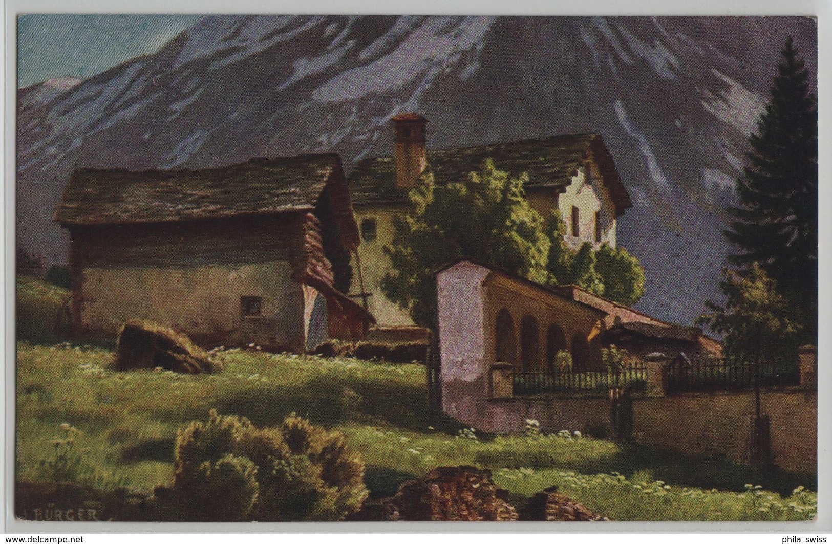 Vicosoprano (Val Bregaglia) Bergfrieden - Motive Aus Graubünden - Photo: Chr. Meisser - Bregaglia