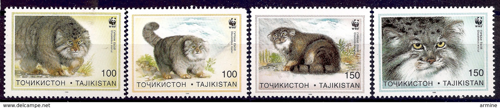 TADJIKISTAN 1996 (Yvert 86-89) - WWF Chats Sauvages (MNH) Sans Trace De Charnière - 030 - Tadjikistan