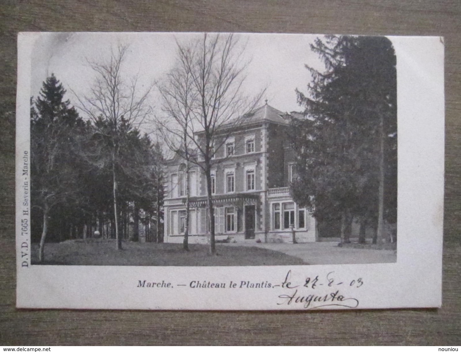 Cpa Marche En Famenne - Chateau Le Plantis - D.V.D. 7665 Séverin Marche - 1903 - Marche-en-Famenne