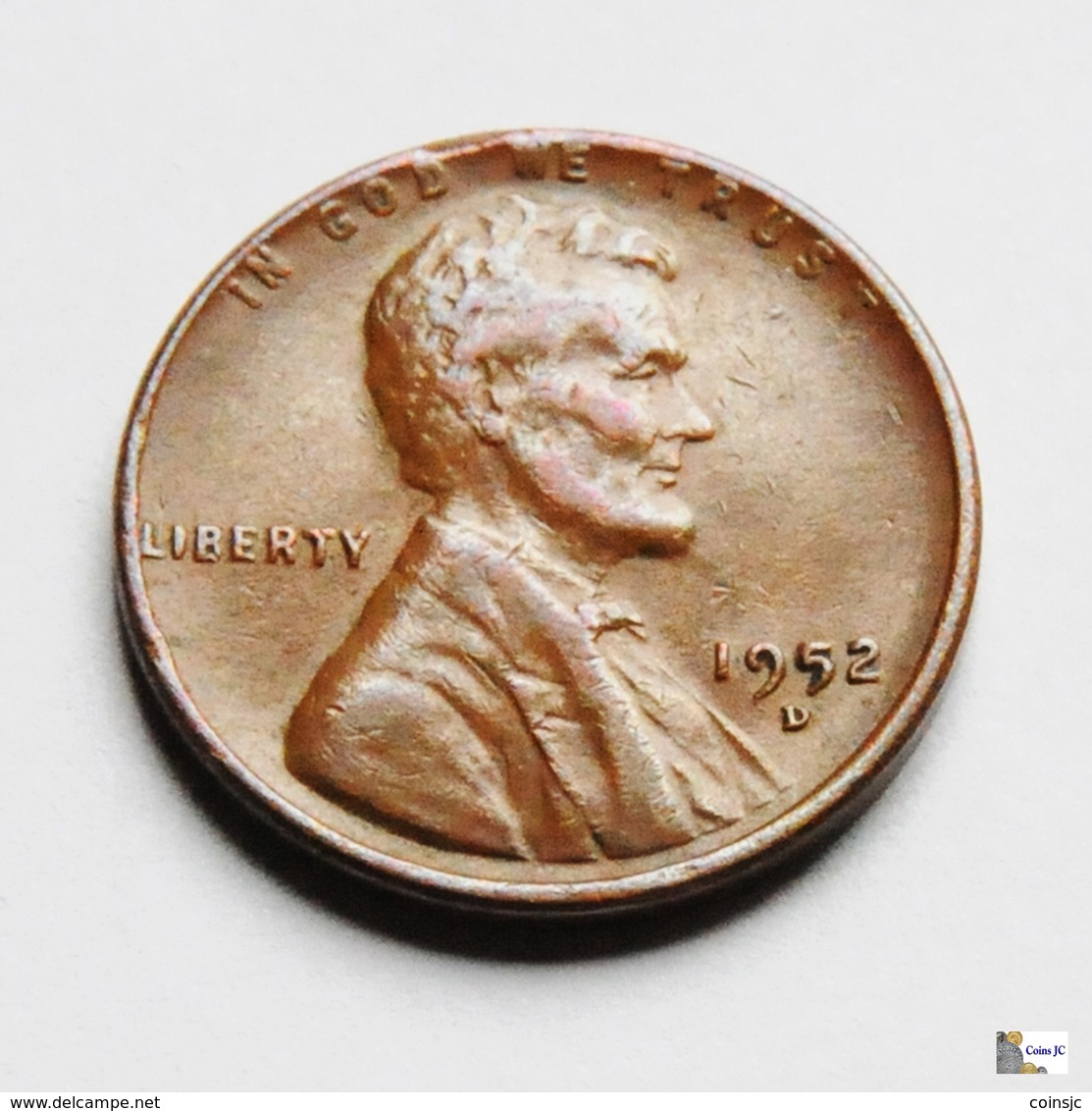 US - 1 Cent - 1952 D - 1909-1958: Lincoln, Wheat Ears Reverse