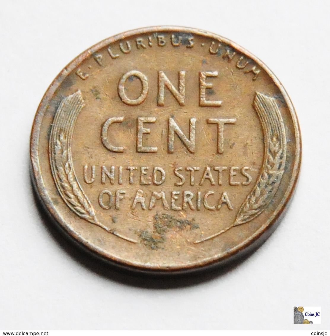 US - 1 Cent - 1949 D - 1909-1958: Lincoln, Wheat Ears Reverse
