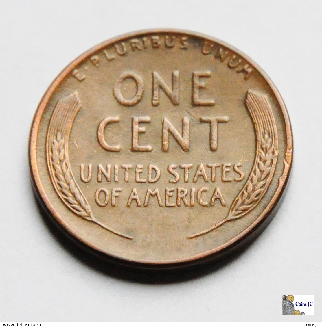 US - 1 Cent - 1947 D - 1909-1958: Lincoln, Wheat Ears Reverse