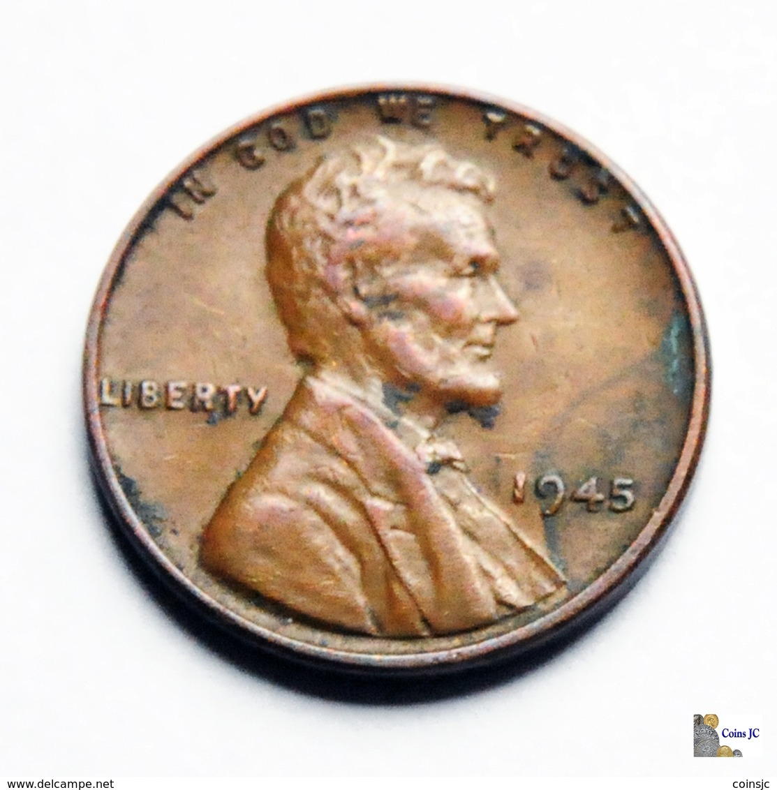 US - 1 Cent - 1945 - 1909-1958: Lincoln, Wheat Ears Reverse