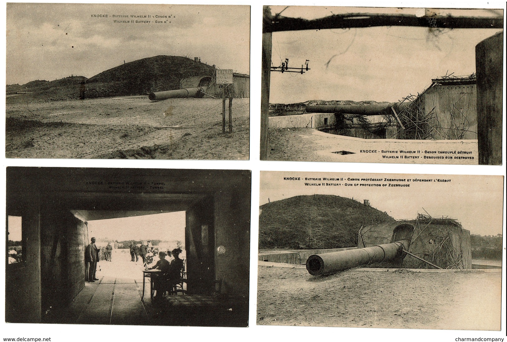 Knocke Sur Mer - 10 Cartes - Grande Batterie Wilhelm II. - 2 Scans - Knokke