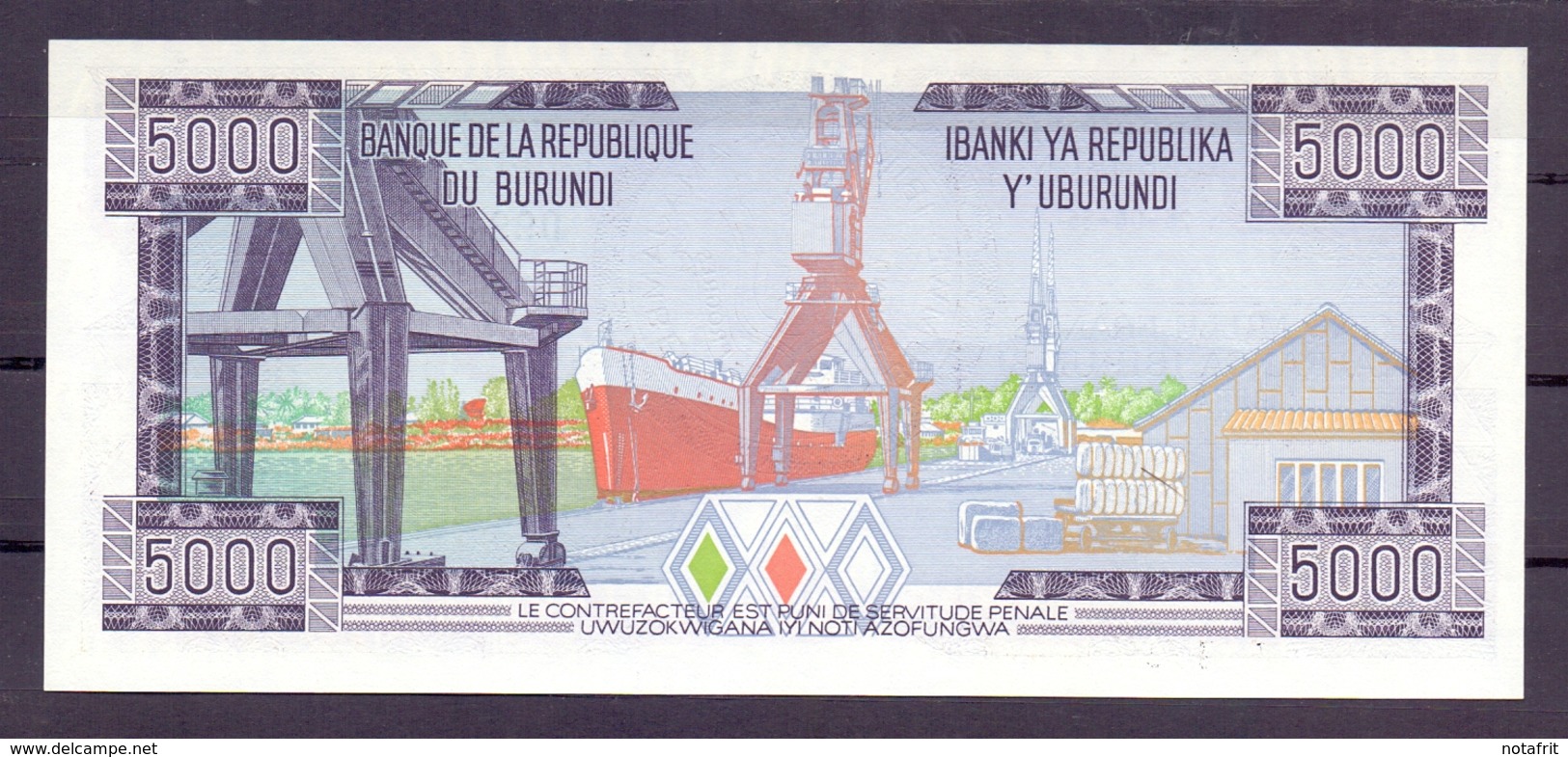 Burundi 5000 Fr 1995 UNC - Burundi