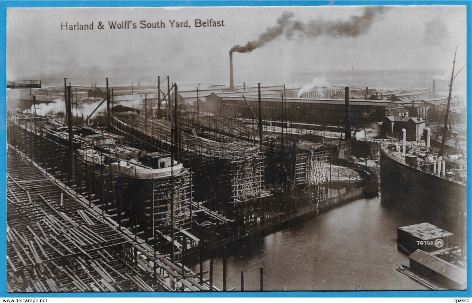 CPA Post Card BELFAST Harland & Wollf's South Yard (Chantier De Construction De Bateaux) - Antrim