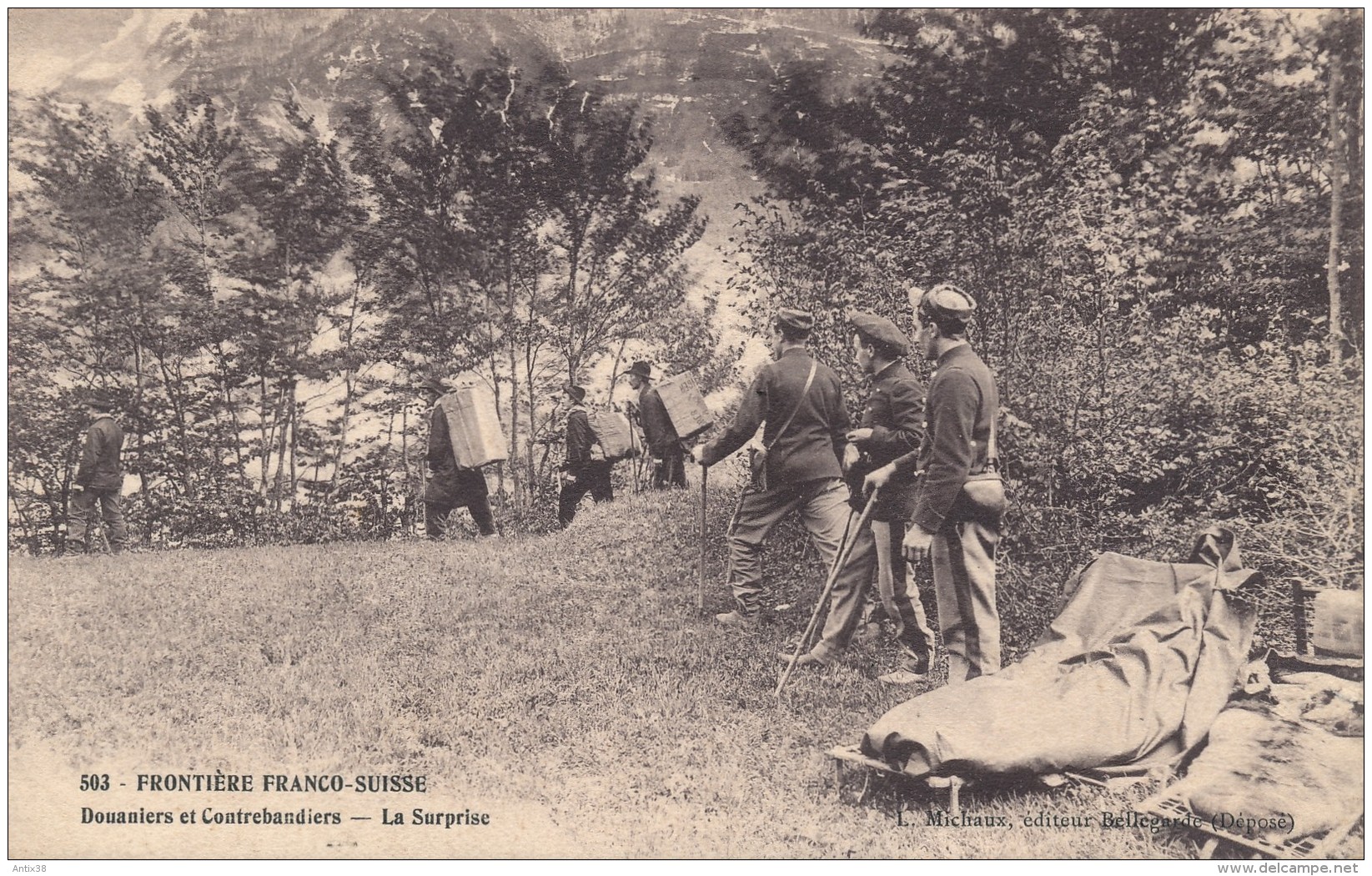 H135 - DOUANE - Frontière Franco-Suisse - Douaniers Et Contrebandiers - La Surprise - Douane