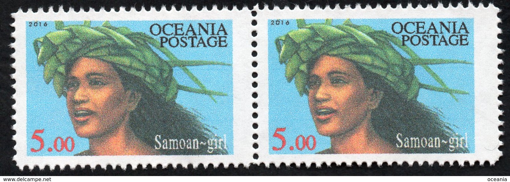 Oceania Nations Postage Samoan Girl Pair. - Other & Unclassified