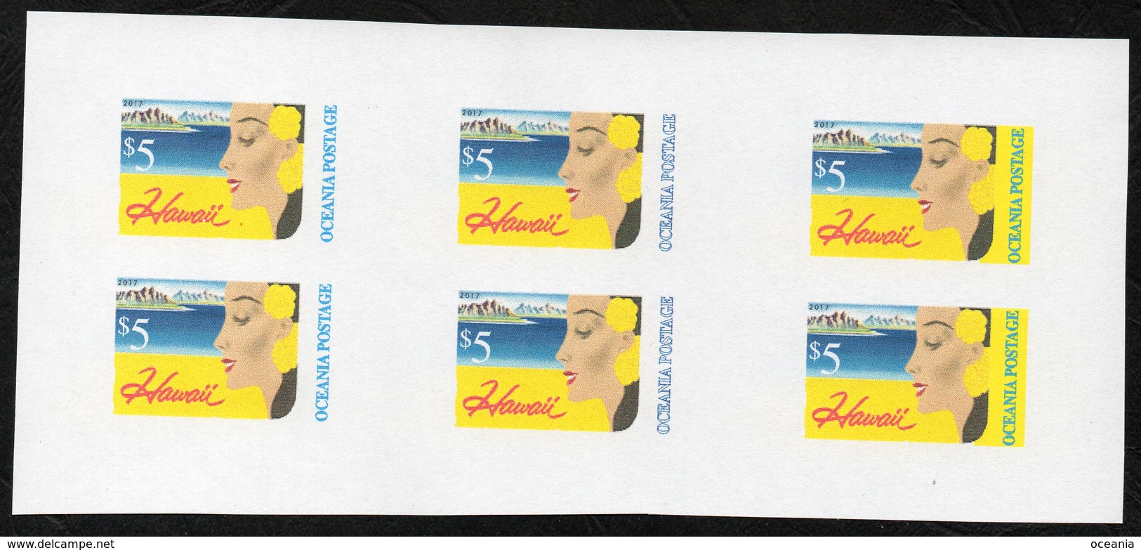 Oceania Nations Postage Hawaii Rare Proof Printing Sheet. - Other & Unclassified