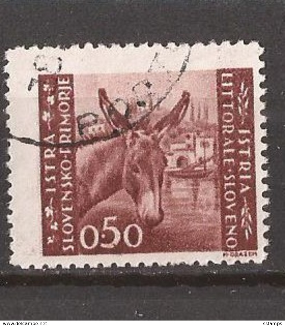 1946  34 FAUNA  JUGOSLAVIJA ITALIJA SLOVENIJA ISTRIA LITORALE PERF-12  USED - Ezels