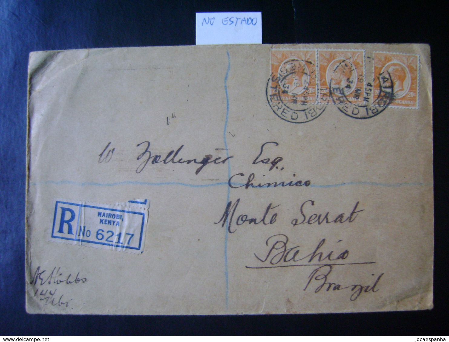 KENYA - LETTER SENT FROM NAIROBI TO BRAZIL IN THE STATE - Kenya & Ouganda