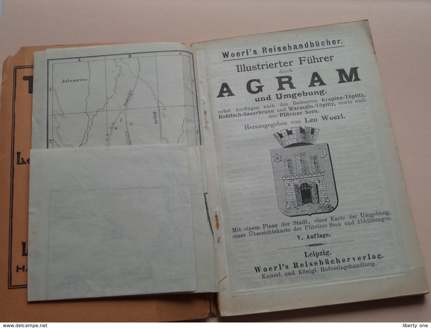 AGRAM Und Umgebung - Woerl's Leipzig ( Plan + Compilatie & Publi ) V. Auflage - 1908 ! - Croatie