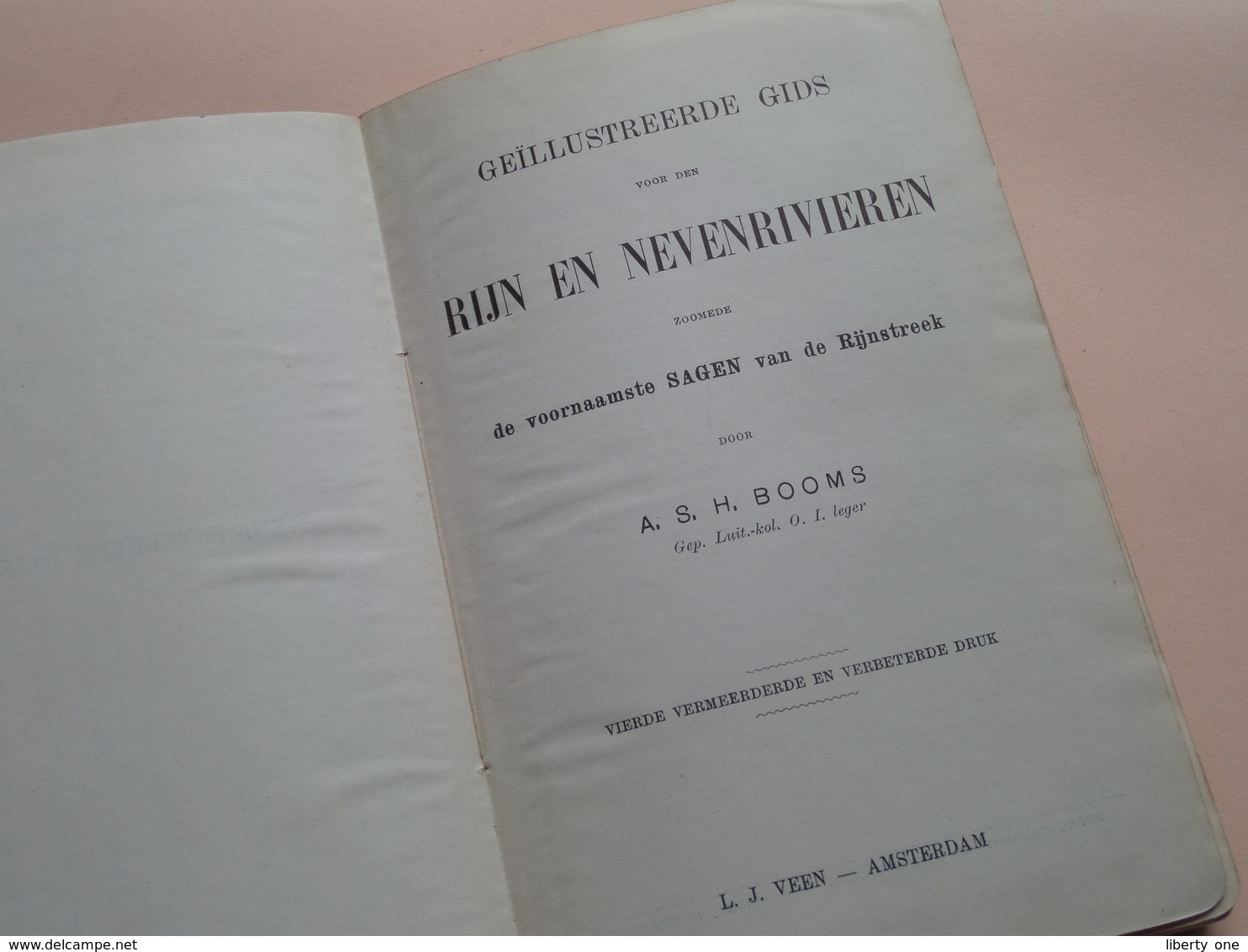 RIJN en NEVENRIVIEREN ( A.S.H. BOOMS / L.J. Veen) 4de Druk - 1907 / 344 Pag. ( met kaarten + Publi ) !