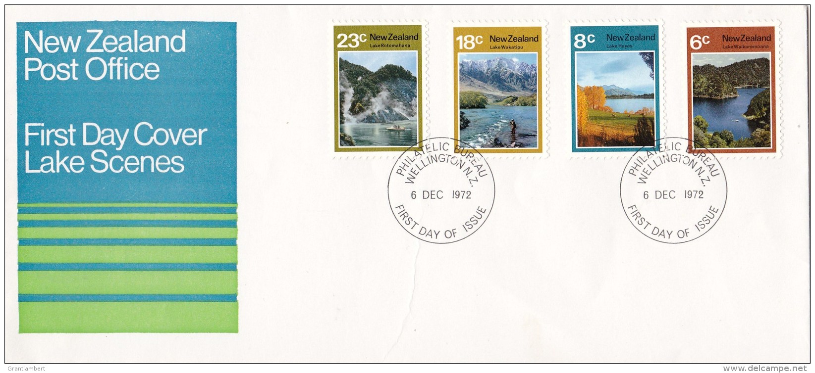 New Zealand 1972 Lake Scenes FDC - - FDC