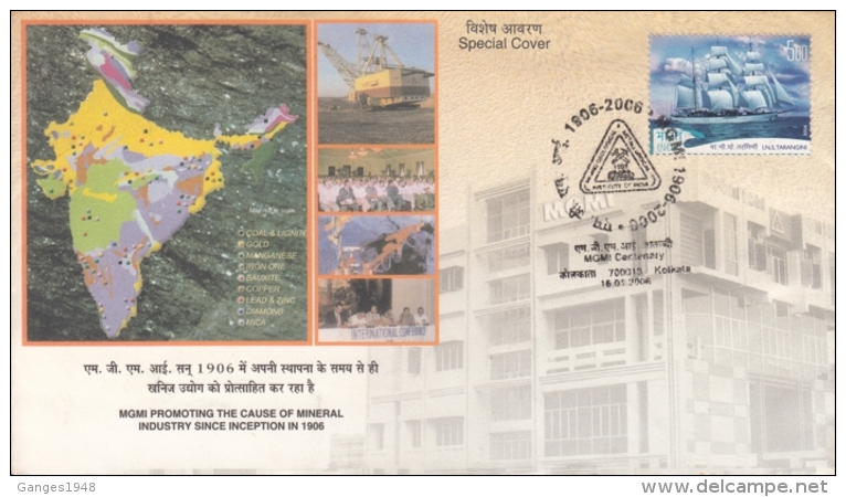 India  2006  MGMI  Promoting The Cause Of Mineral Industry  Special Cover   #  10845   D  Inde Indien - Minerals