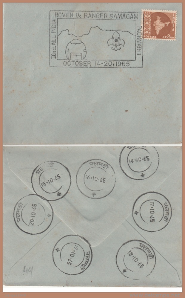 India 1965  2 Nd  All India  Rover And Ranger Meet  7 Day Duration  All Dates  Cancellation Cover # 10838  D Inde Indien - Other & Unclassified