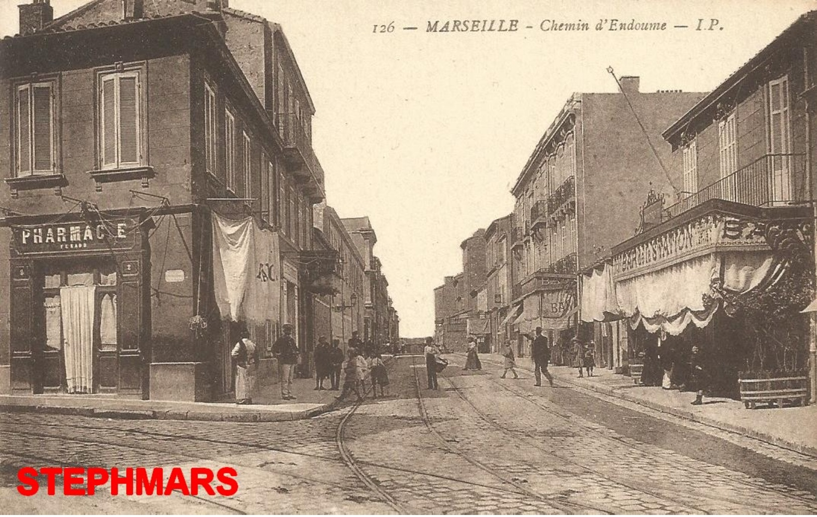 CPA 13 : N°126 - MARSEILLE - CHEMIN D'ENDOUME - édition IP - Endoume, Roucas, Corniche, Beaches