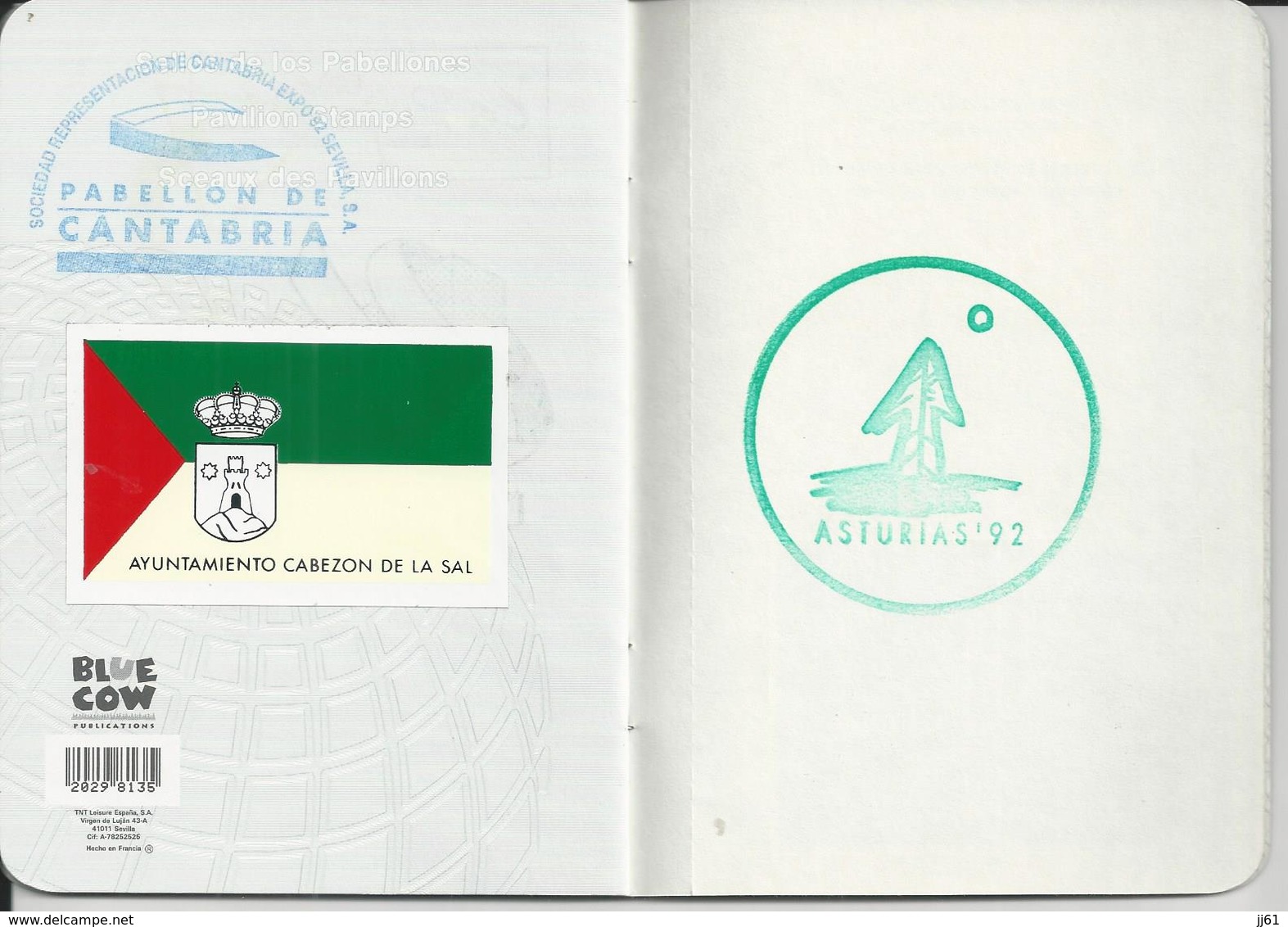 SEVILLA EXPO 92 PASSPORT 18 PAGES AVEC TAMPON COMPLET  ET AUTOCOLLANT - Spagna