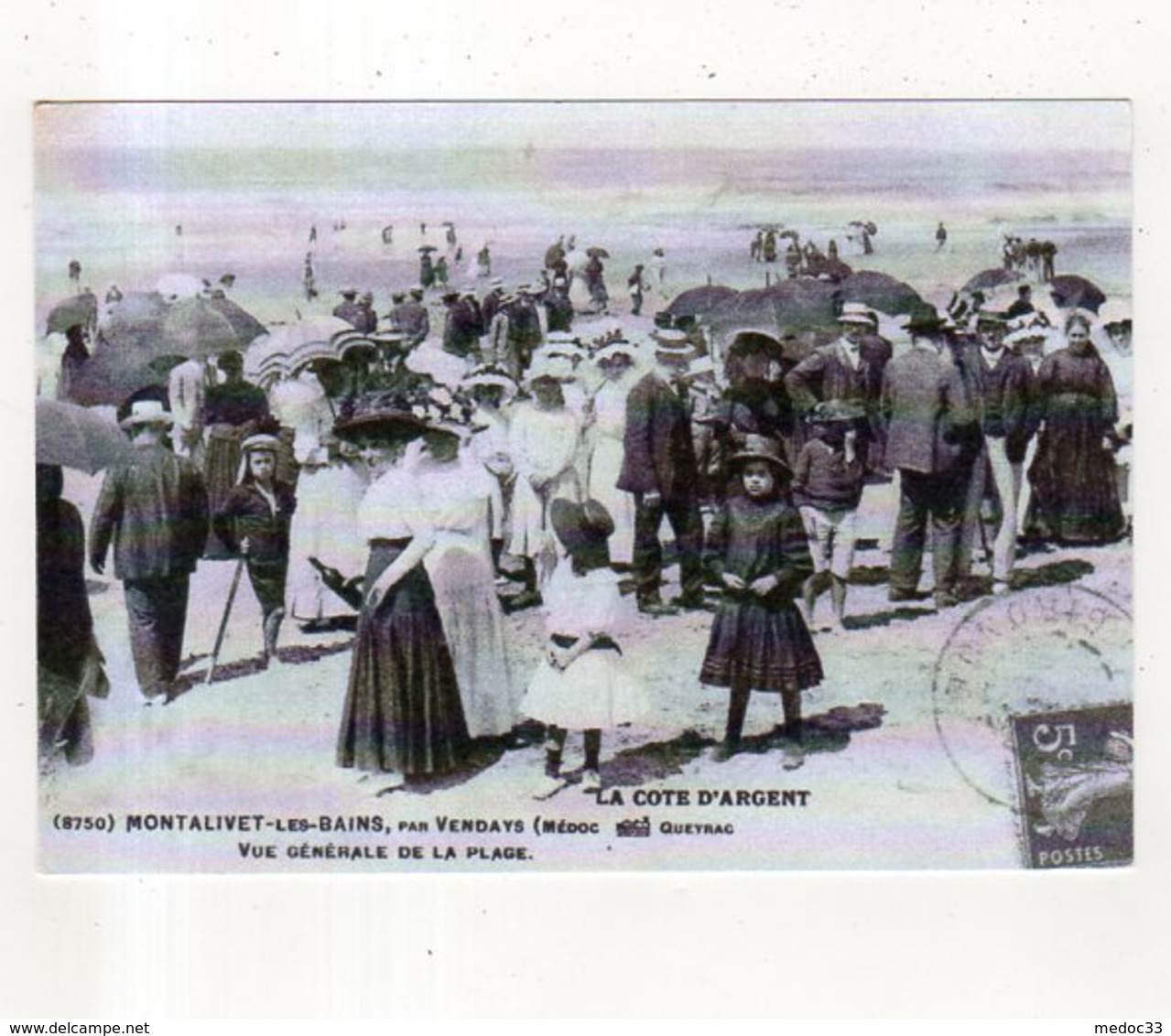 Dept 33,Gironde,Cpm Montalivet Les Bains,par Vendays,Vue Générale De La Plage  (Repro De Cpa) - Autres & Non Classés