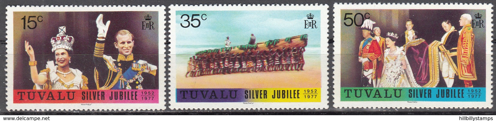 TUVALU   SCOTT NO. 43-45     MNH     YEAR  1977 - Tuvalu