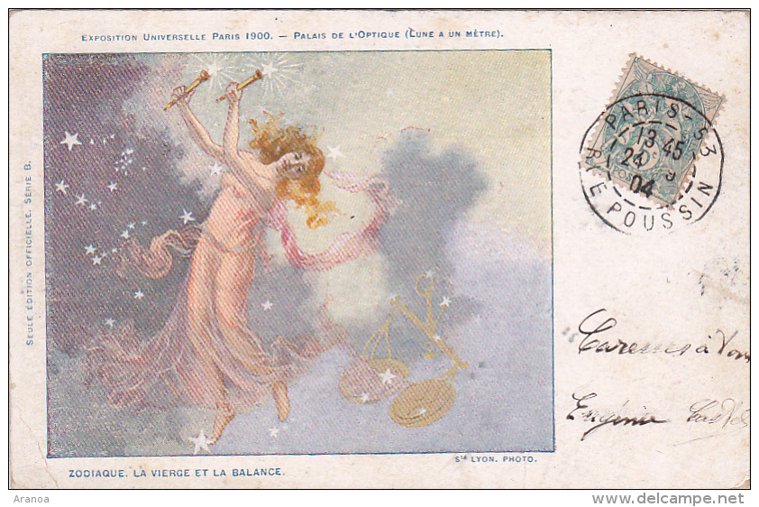 Illustration -- La Vierge Et La Balance -- Exposition Universelle Paris 1900 -- Palais De L'Optique - Autres & Non Classés