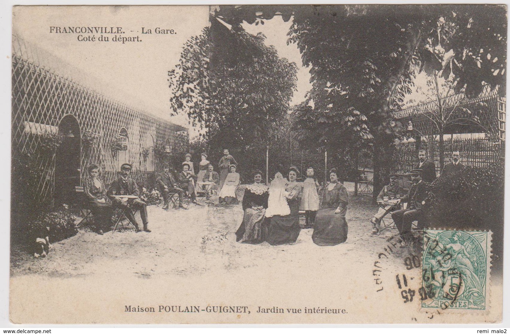 CARTE POSTALE   FRANCONVILLE 95  La Gare.Maison Poulain-Guinet,jardin Vue Intérieure - Franconville