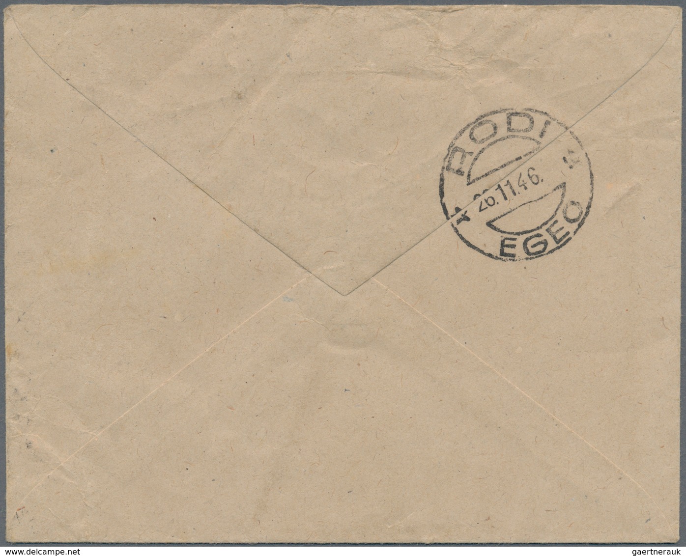 08007 Aden: 1946: Cover From The P.M.G. Aden (Aden P&T Dept. Envelope) To The Controller Of Posts, Dodecan - Jemen