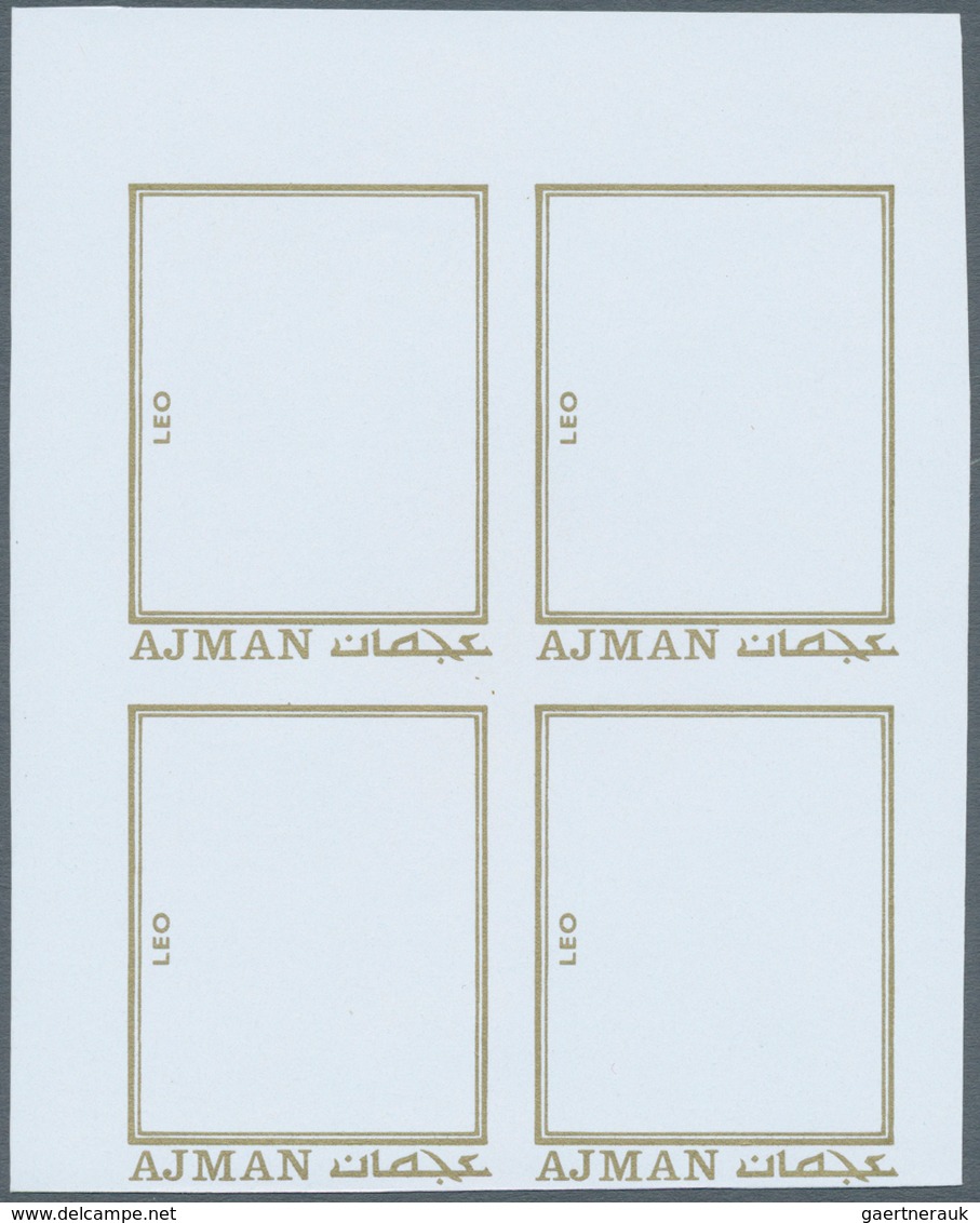 08023 Adschman / Ajman: 1971, CELEBRITIES, Napoleon Bonaparte - 8 items; progressive plate proofs for the
