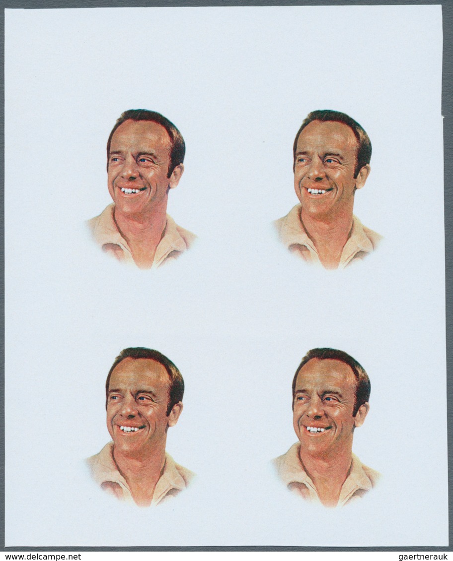 08024 Adschman / Ajman: 1971, CELEBRITIES, Alan B. Shepard - 8 Items; Progressive Plate Proofs For The 75D - Adschman