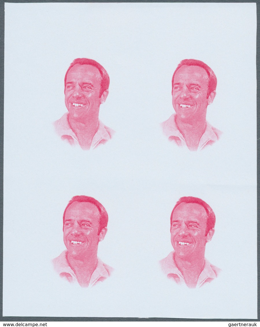 08024 Adschman / Ajman: 1971, CELEBRITIES, Alan B. Shepard - 8 Items; Progressive Plate Proofs For The 75D - Ajman