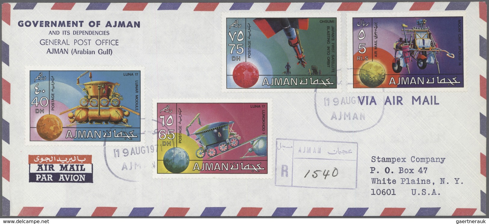 08029 Adschman / Ajman: 1971, Space Research, Complete Set Perf./imperf., Complete Set Of Six De Luxe Shee - Adschman