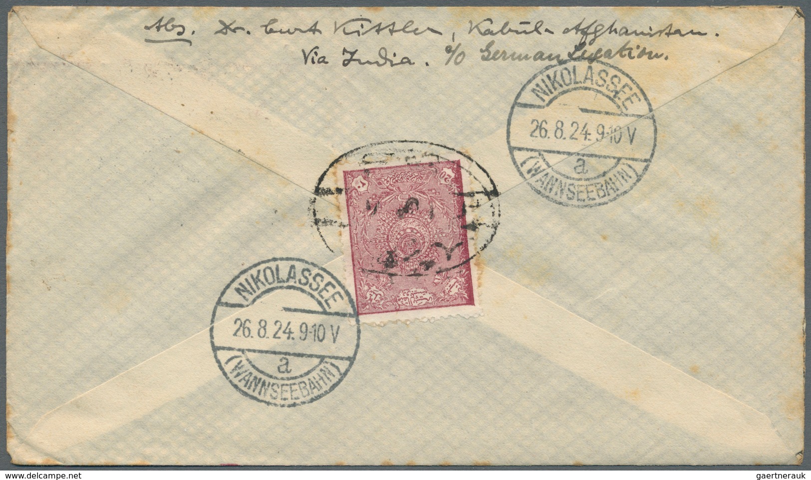 08050 Afghanistan: 1924-30: Three Pre-UPU And One UPU Period Covers To GERMANY, With 1) 1924 Cover To Berl - Afghanistan