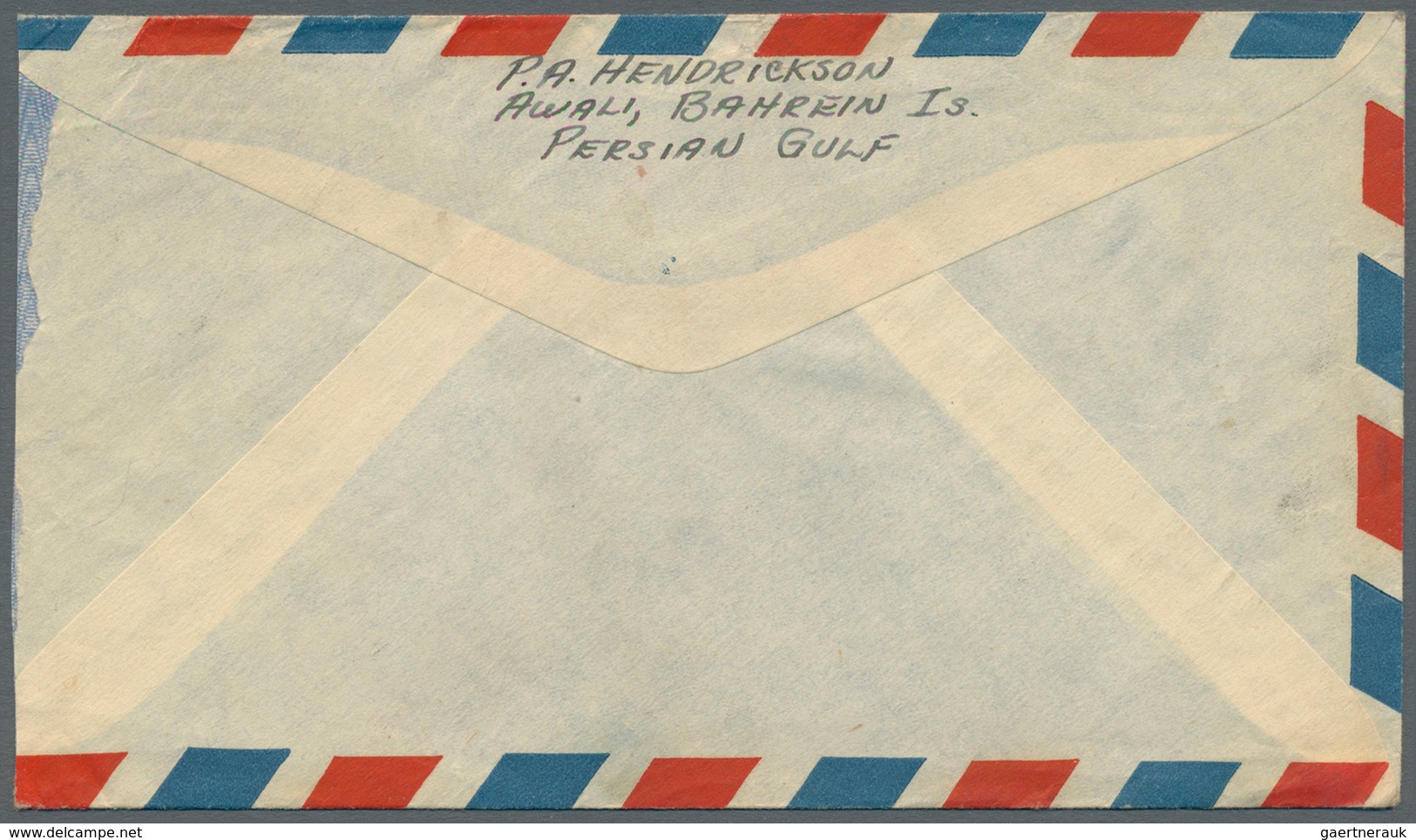 08068 Bahrain: 1940's: Three Airmail Covers From "AWALI, Bahrain Island" (sender Note On Back) To New York - Bahrein (1965-...)