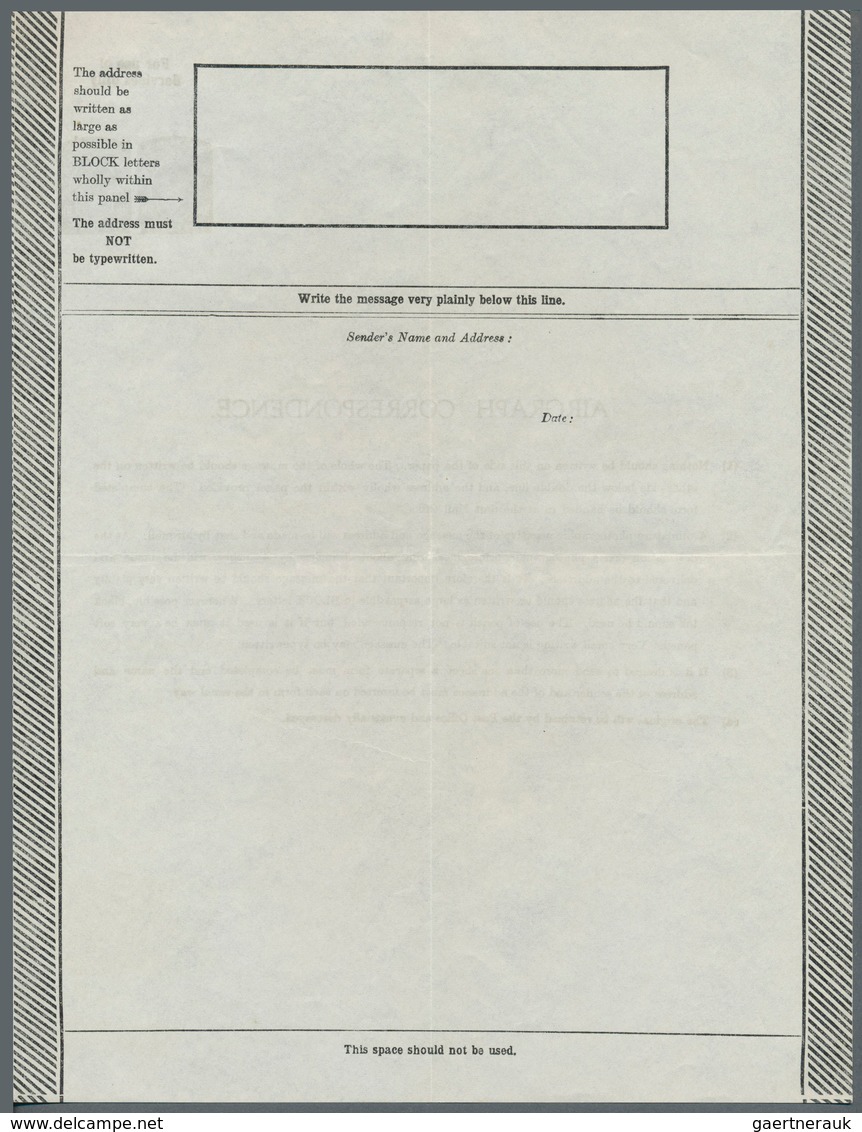 08110 Ceylon / Sri Lanka: 1943 Aerogramme Etc.: First Airgraph Form For Service Personnel, With Two Imprin - Sri Lanka (Ceylan) (1948-...)