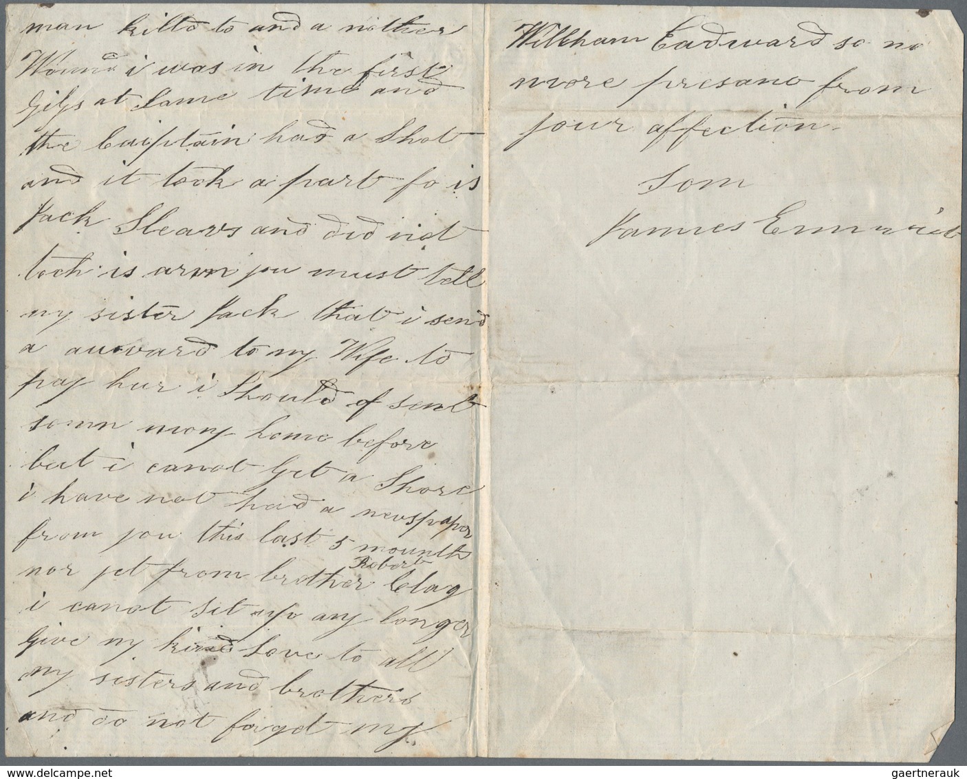 08116 China: 1857-58 Correspondence From And To James Emmett On Board H.M.S. "Niger" At CANTON RIVER And I - Autres & Non Classés