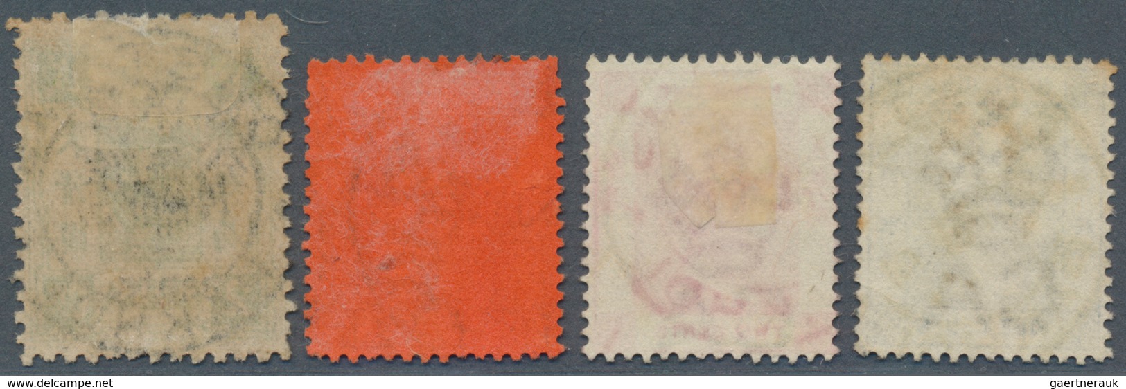 08124A China: 1891/97, "CUSTOMS PAKHOI" Double Circle On Stamps Of Hong Kong Or 2 Cents/2 Ca., All Readable - Sonstige & Ohne Zuordnung