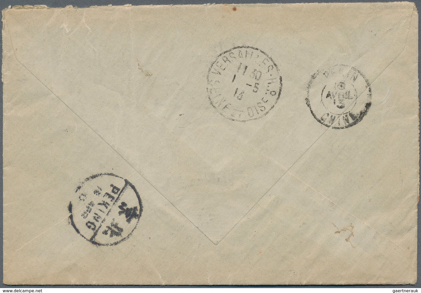 08153 China: 1912, Commercial Press Ovpt. 2 C. (4 Inc. Pair) With Waterlow Ovpt. 3 C. (4 Inc. Strip-3) Tie - Autres & Non Classés