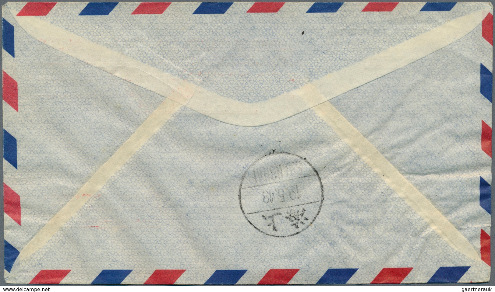 08176 China: 1947/48, FDC (7) All Different Inc. May 23 SYS Torch Issue; Also 1947 Cover To Hong Kong. Tot - Sonstige & Ohne Zuordnung