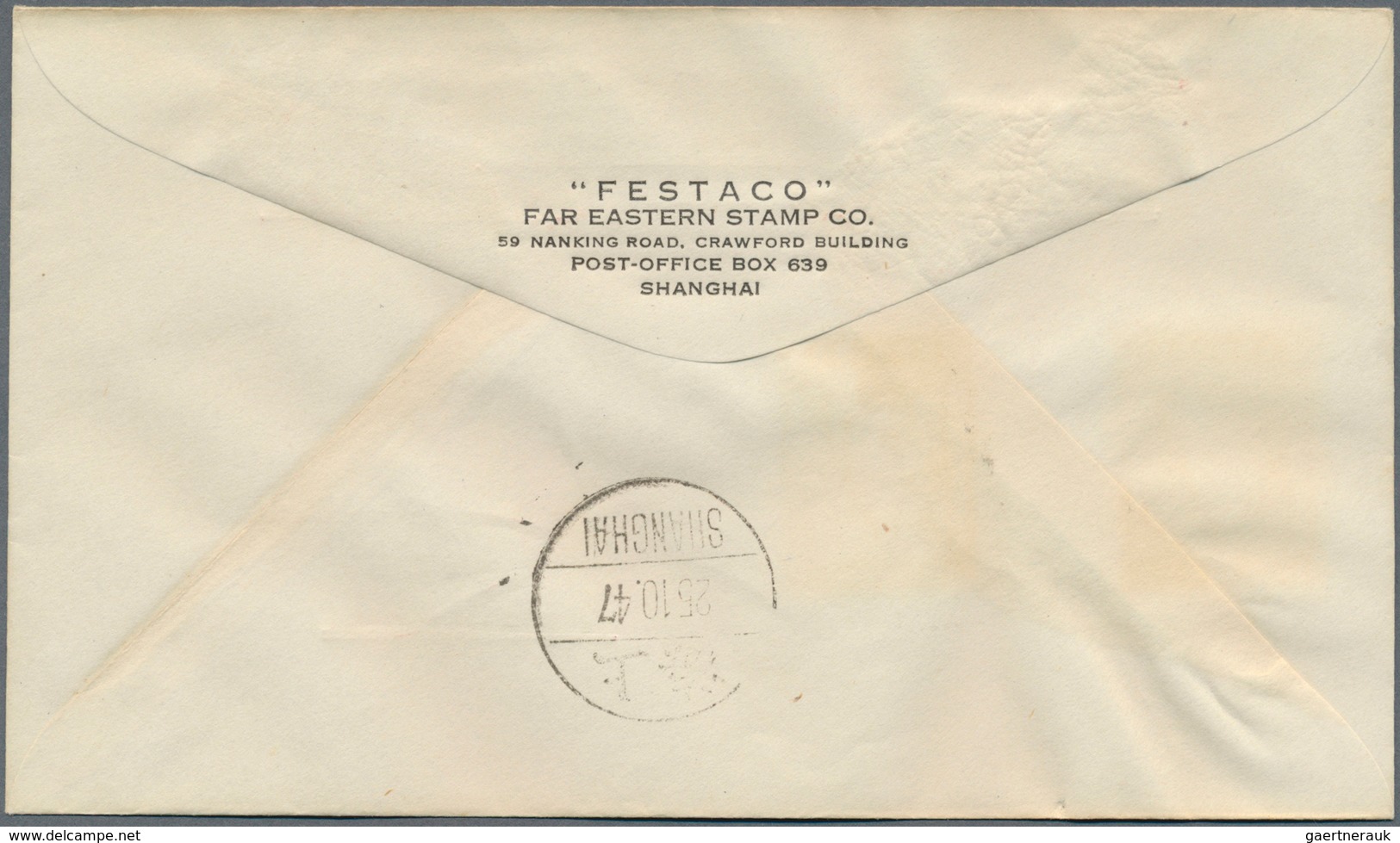 08176 China: 1947/48, FDC (7) all different inc. May 23 SYS torch issue; also 1947 cover to Hong Kong. Tot