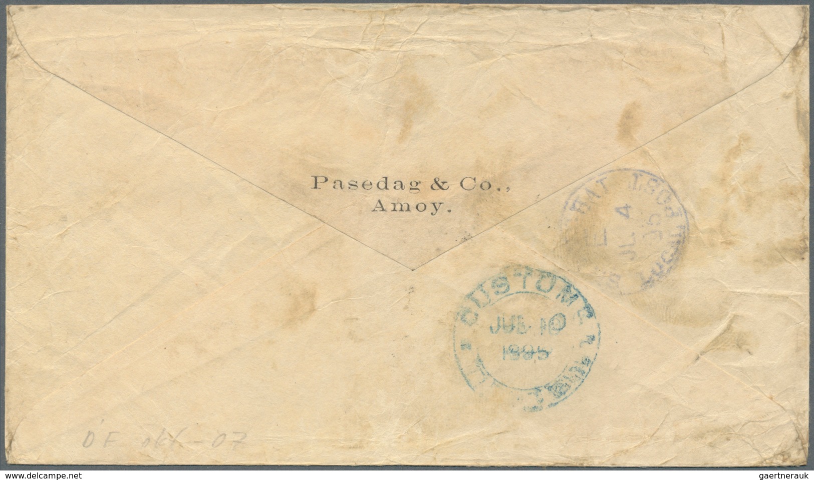 08186 China - Lokalausgaben / Local Post: Amoy, 1895, 1 C., A Bottom Margin Copy Tied Triangular "AMOY LOC - Sonstige & Ohne Zuordnung