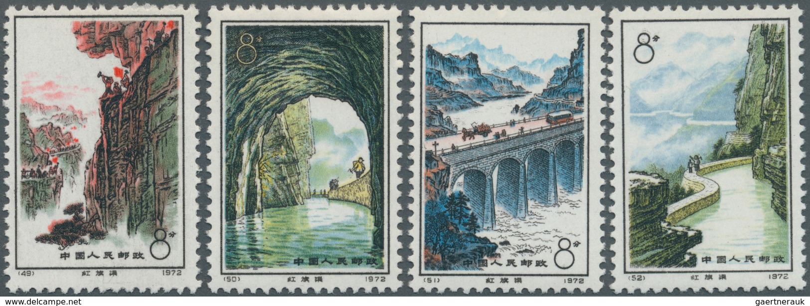 08339 China - Volksrepublik: 1972, Irrigation Channel 'Red Flag' Complete Set Mint Never Hinged, Mi. ? 180 - Sonstige & Ohne Zuordnung