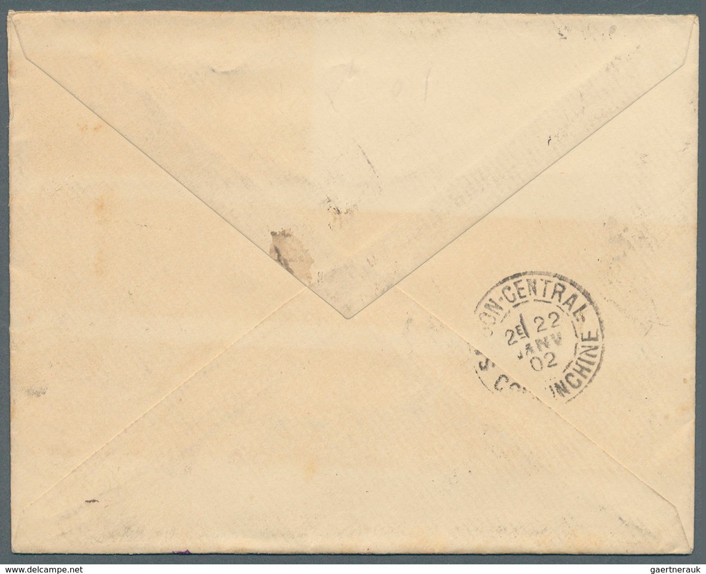 08420 Französisch-Indochina: 1901. Stampless Envelope Written From Paris Addressed To The French Expeditio - Lettres & Documents