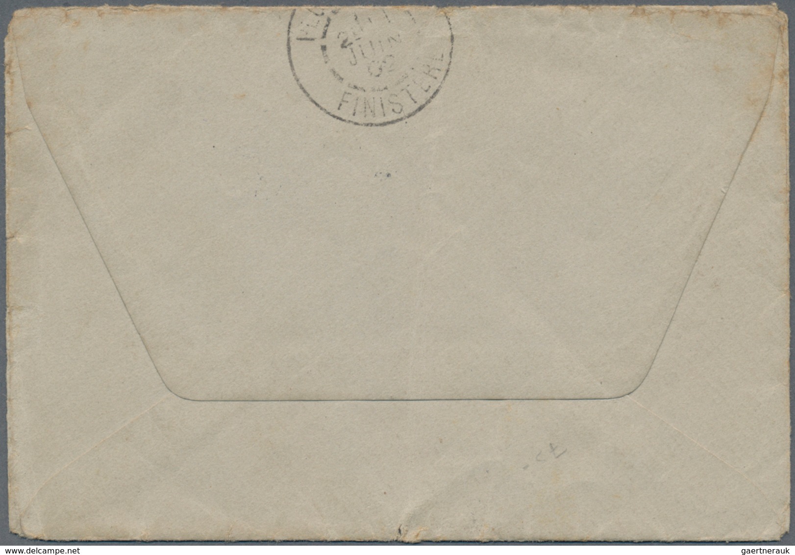 08421 Französisch-Indochina: 1902. Stamp-less Envelope (vertical Fold) Addressed To France Endorsed 'Corps - Briefe U. Dokumente