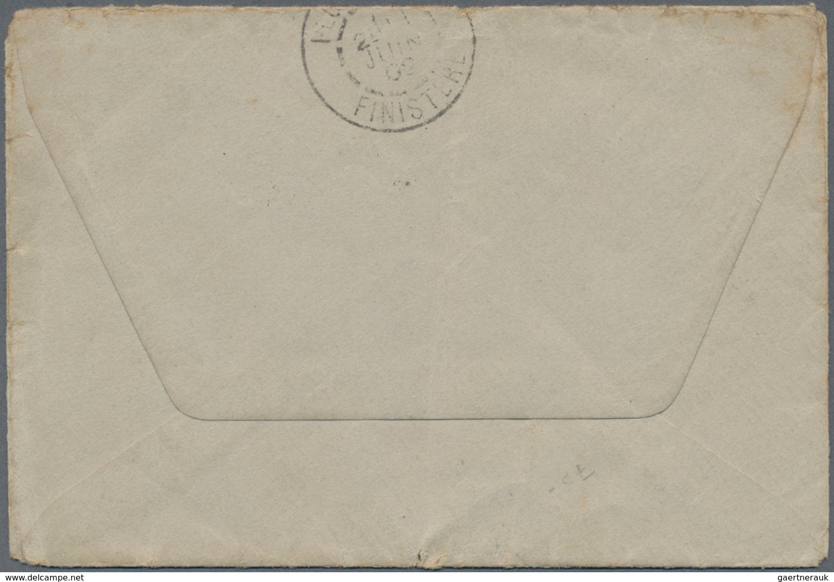 08421 Französisch-Indochina: 1902. Stamp-less Envelope (vertical Fold) Addressed To France Endorsed 'Corps - Lettres & Documents