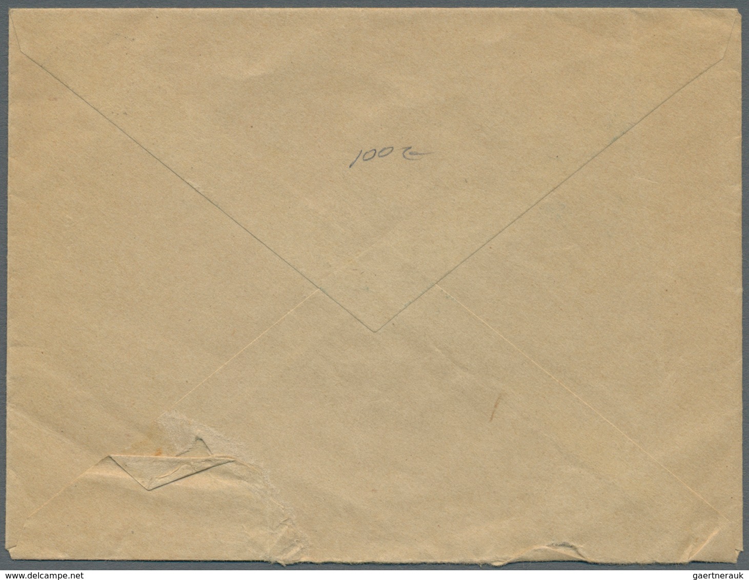 08438 Französisch-Indochina: 1913, 10 Cent. Stat. Envelope With Blue "POSTE RURAL PROVINCE DE QUANG / FUNG - Briefe U. Dokumente