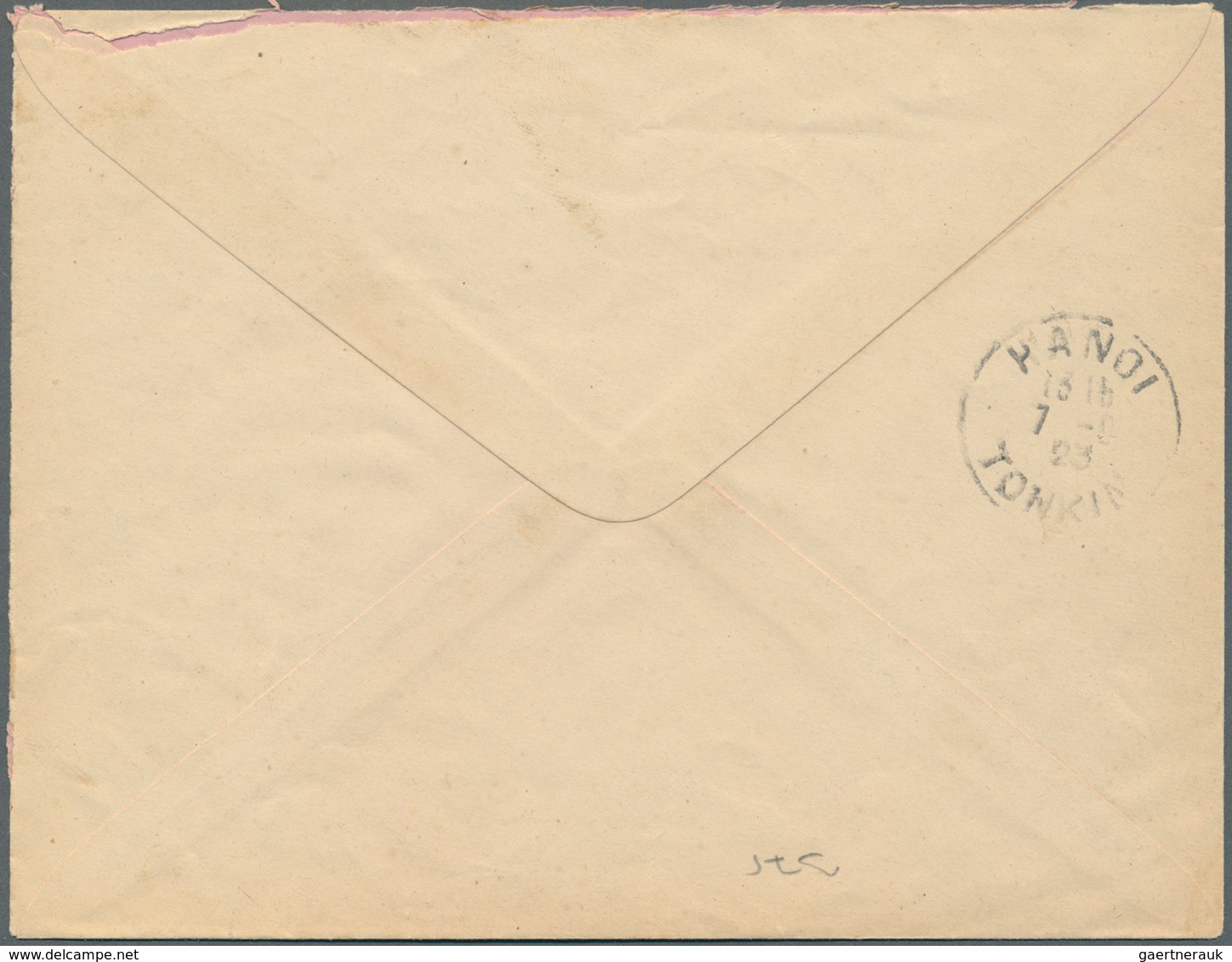 08448 Französisch-Indochina: 1924. Postal Stationery Envelope 4c Orange Addressed To Hanoi Cancelled By 'P - Briefe U. Dokumente